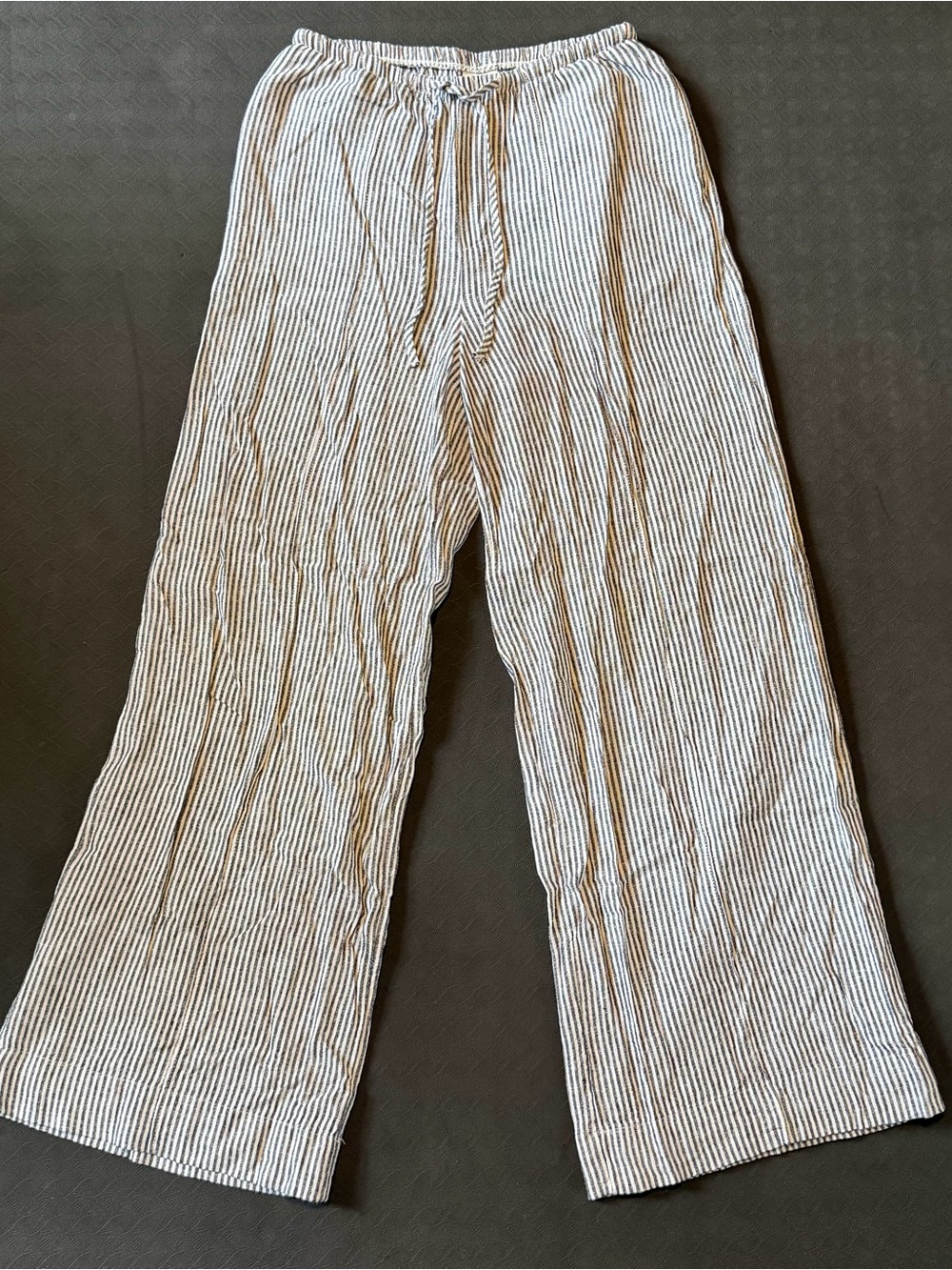 a new day White and Black Striped Wide-Leg Lounge Pants